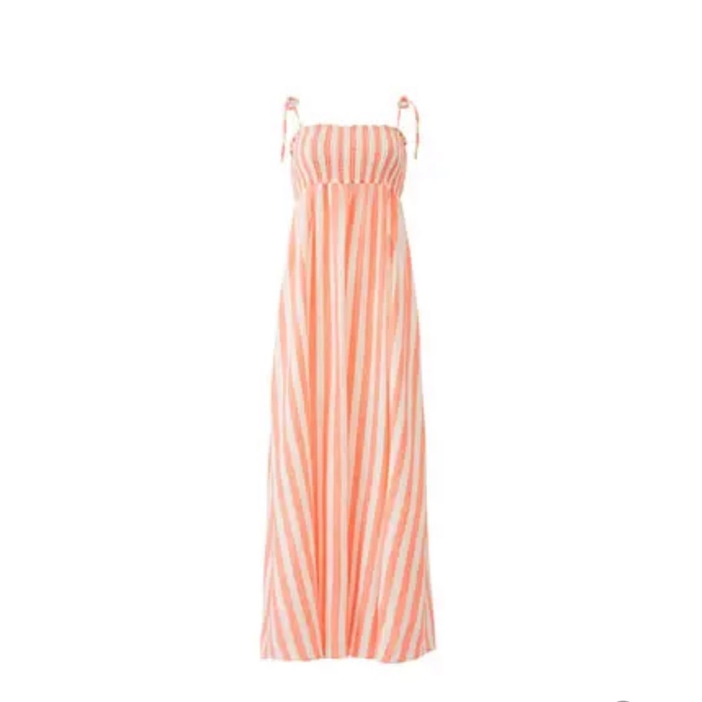 SHOW ME YOUR MUMU WOMENS MAGGIE SMOCKED STRIPED MAXI DRESS